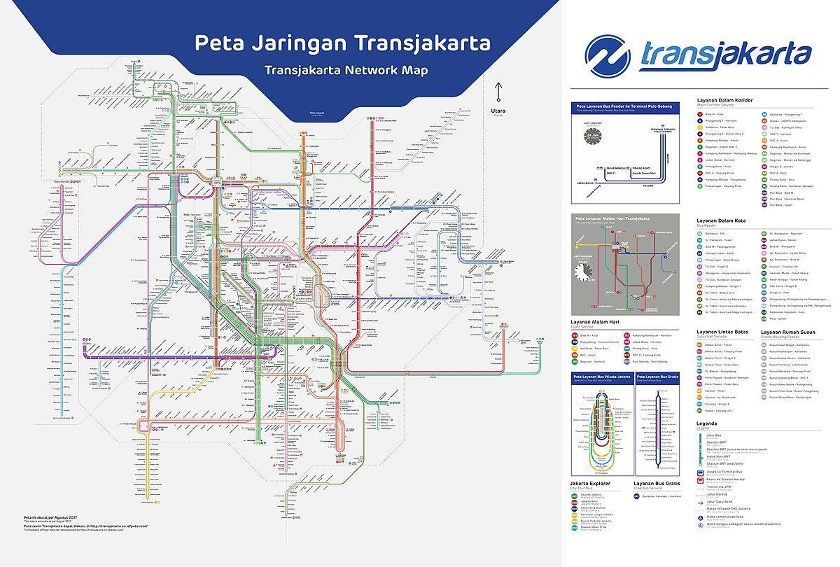 маршрут transJakarta картата