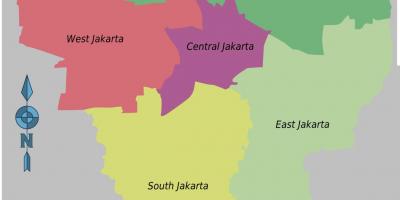 Карта на Джакарта райони