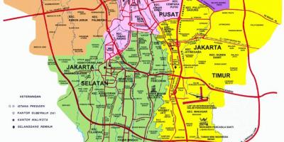 Джакарта забележителности карта