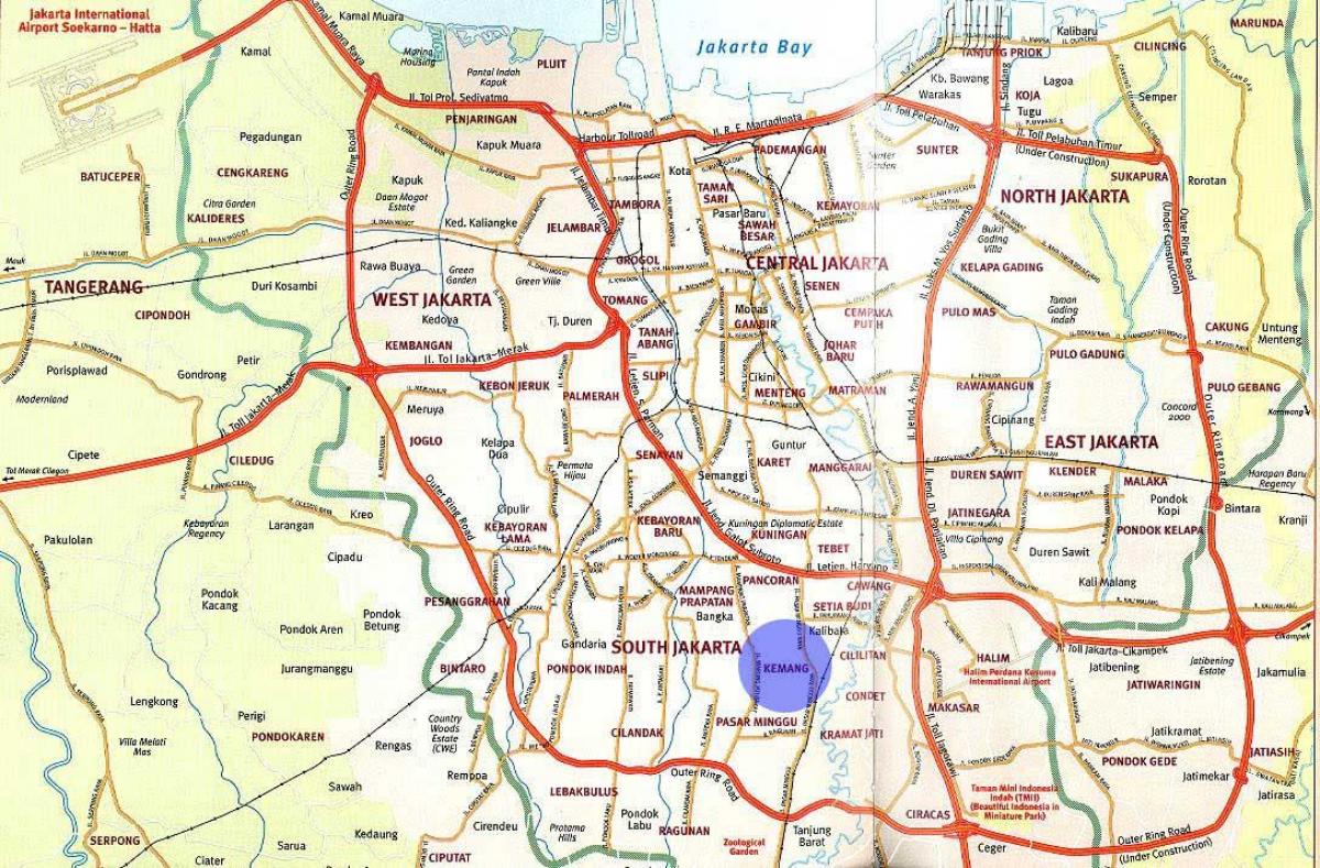 карта на Джакарта Джакарта