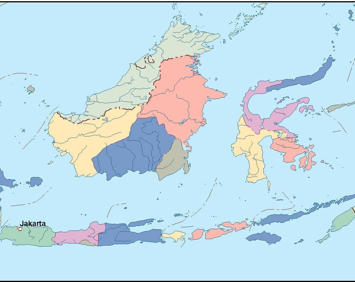 карта на Джакарта векторна карта 