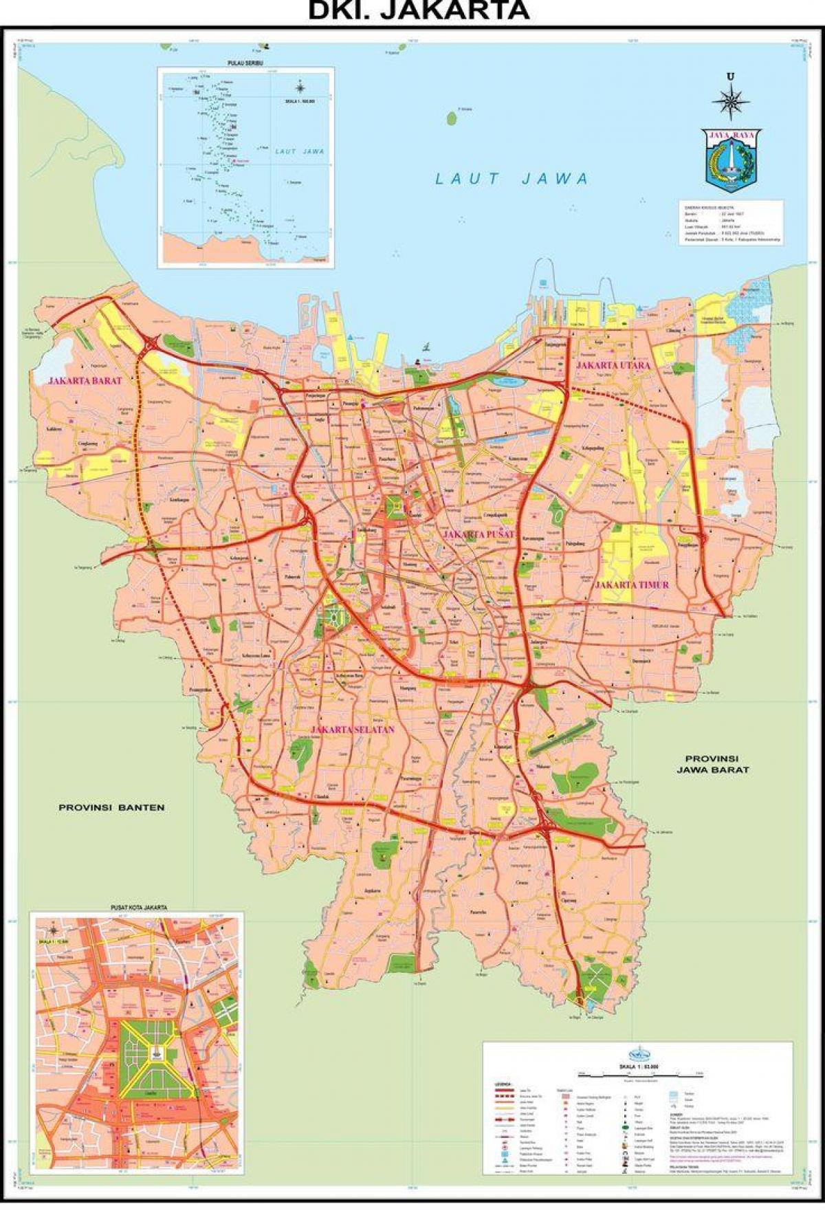 карта на Джакарта Стария град