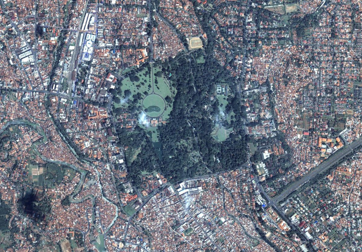 сателитна карта на Джакарта 