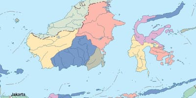 Карта на Джакарта векторна карта 