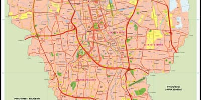 Град Джакарта картата