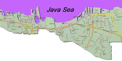 Джакарта утара картата